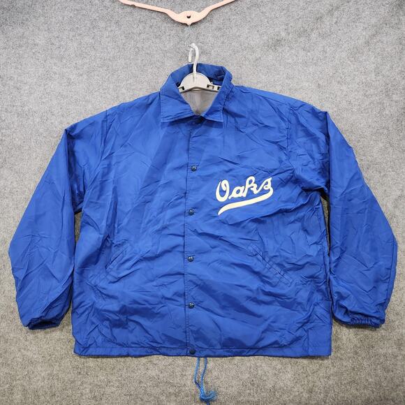 Vintage Ebbets Field Flannels Oakland Oaks Jacket Mens XL Bomber Windbreaker 90s - Picture 2 of 16